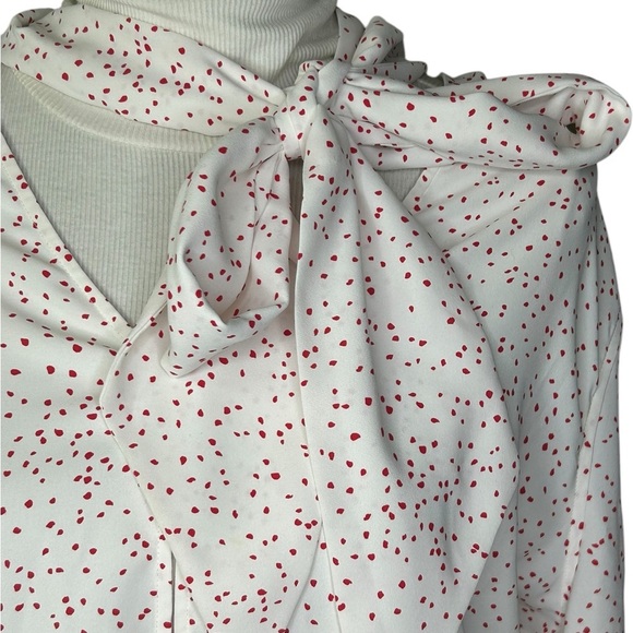 EQUIPMENT Haty Blouse in Natural White Ecarlete Dot X-Large - Picture 3 of 9